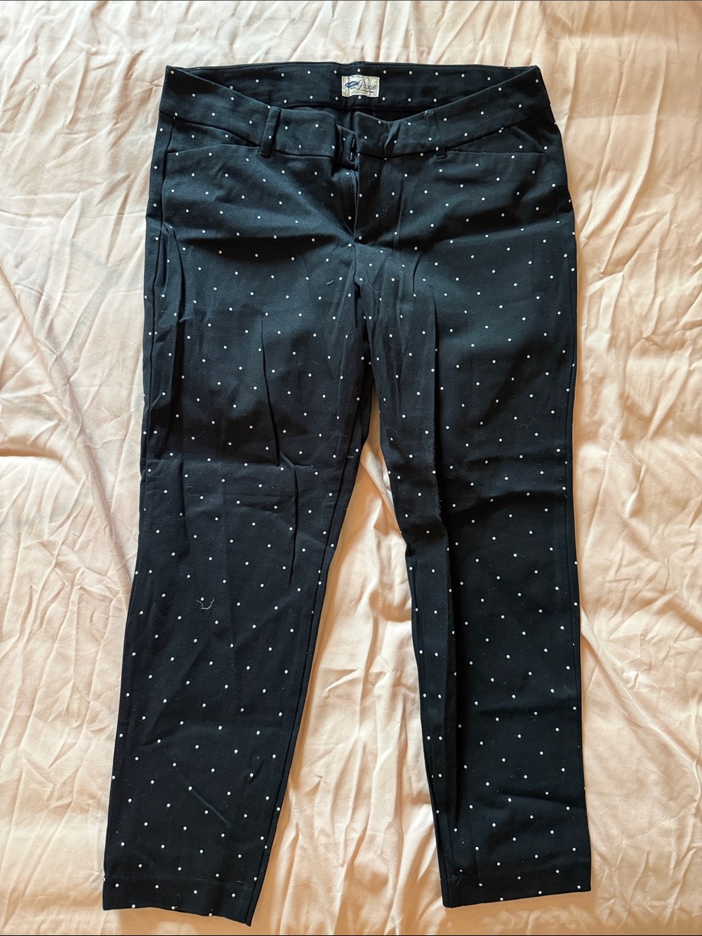 Old Navy Black Slim Polka Dot Pixie Pants